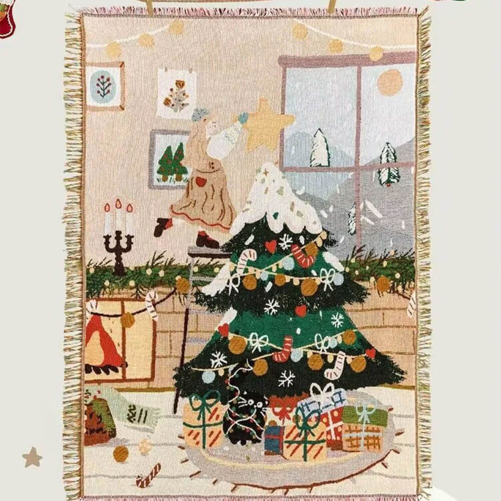 Cover del divano decorativo a tema natalizio a tema