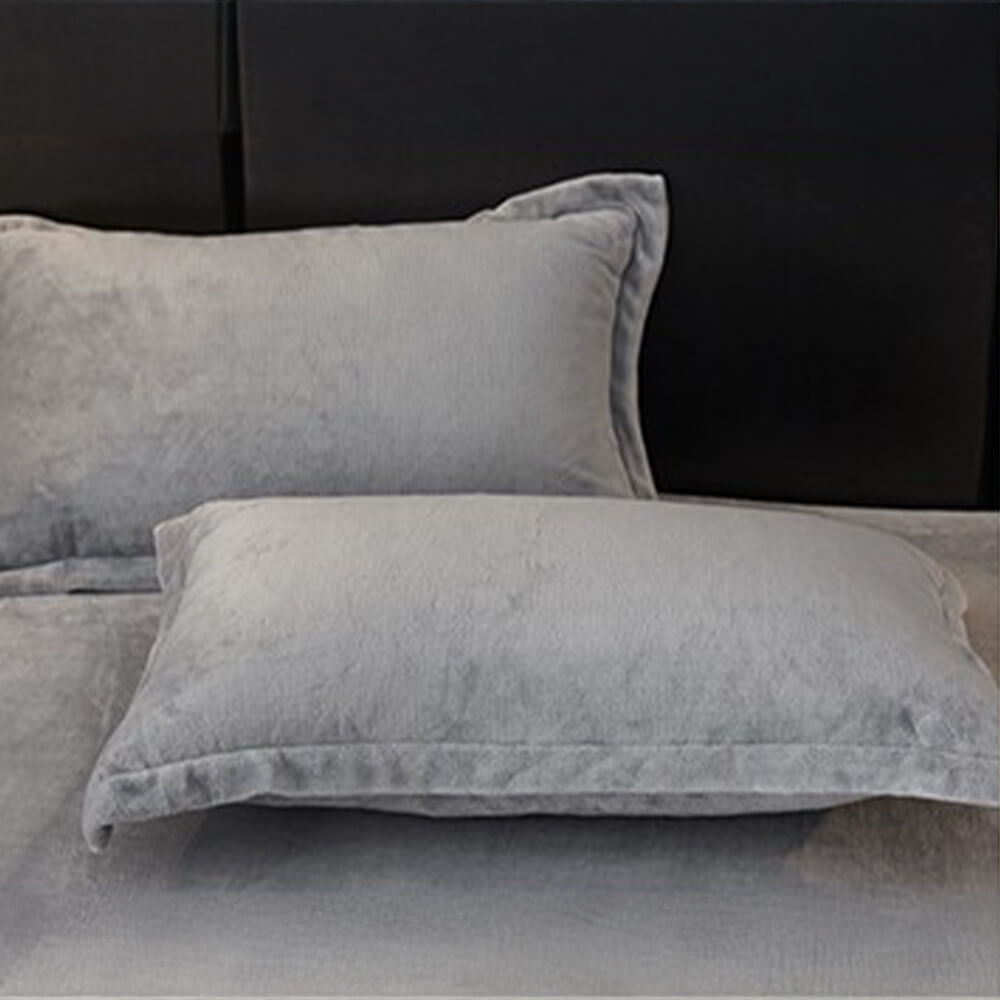 Sólido <tc>Color</tc> Funda protectora de colchón de terciopelo suave y cálido con forma de leche para cama