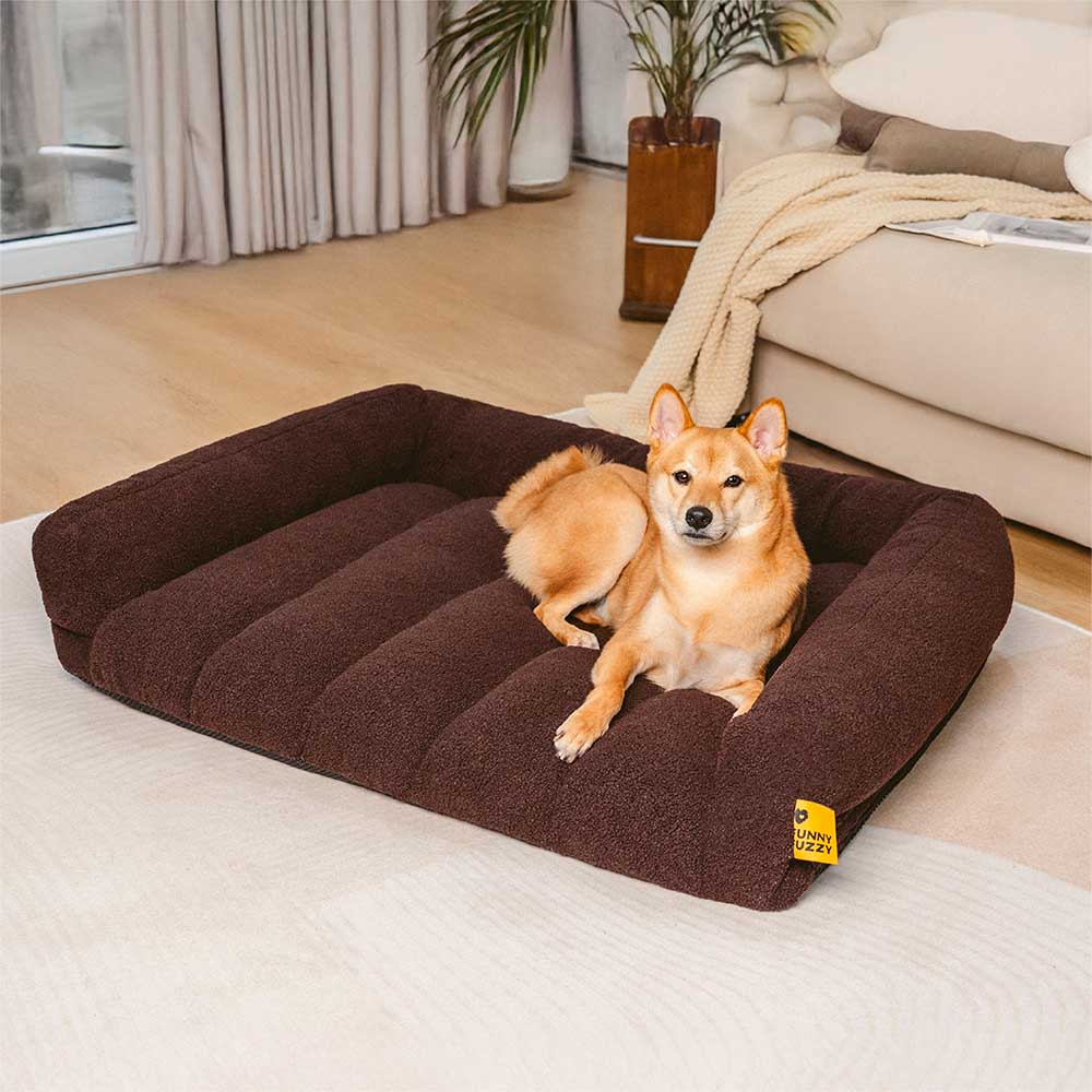 Bed de sofá de perros ortopédico de soporte de apoyo grande y grande