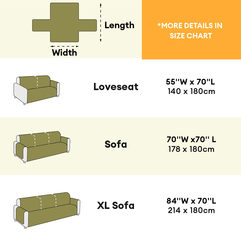 Waterproof Non-Slip Furniture Protector Pet Couch Cover-Slipsafe