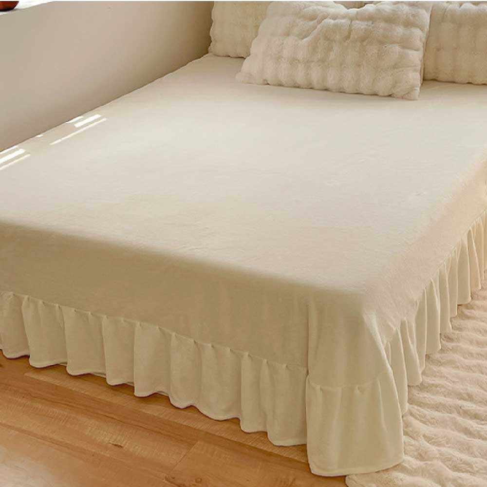 Confort hinchado Faux Faux Rabbit Fur Sedes de cama de piel