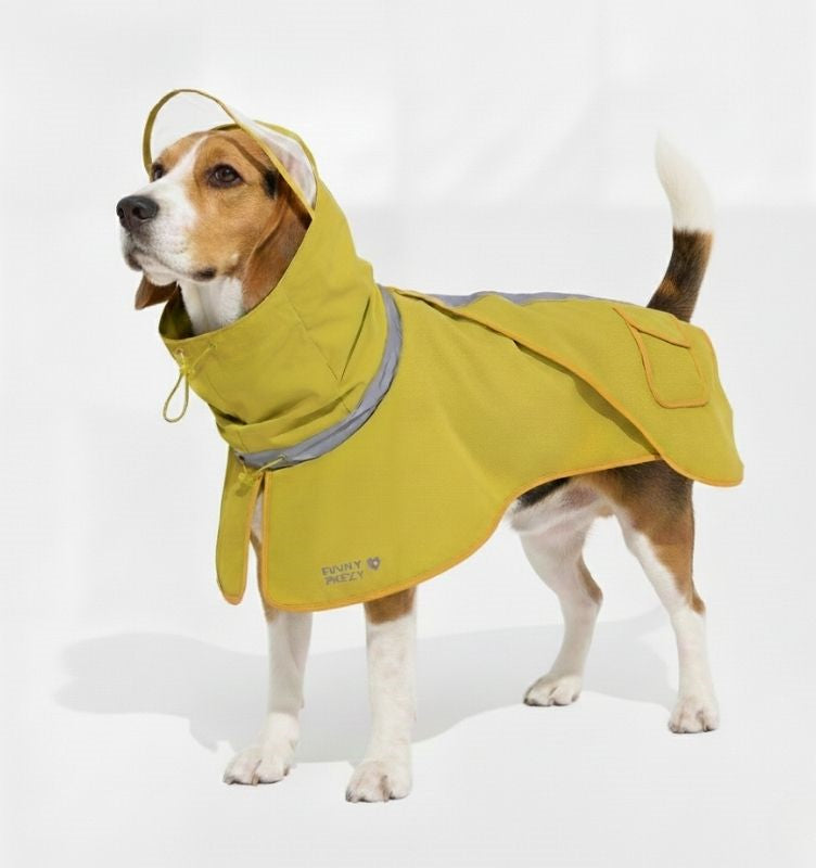 Imperméable réfléchissant réglable avec poche pour chien, imperméable assorti pour rester au sec