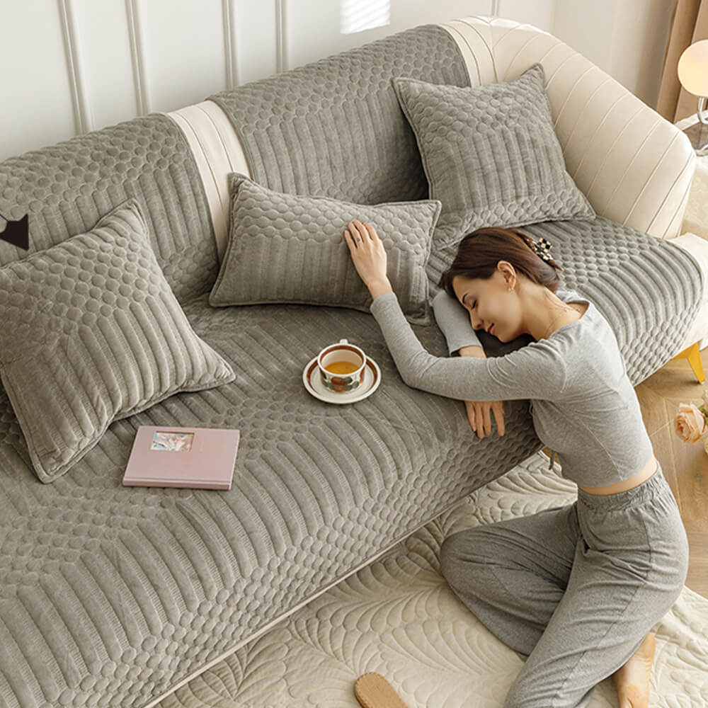 Copertura calda per divano non slip vintage peli