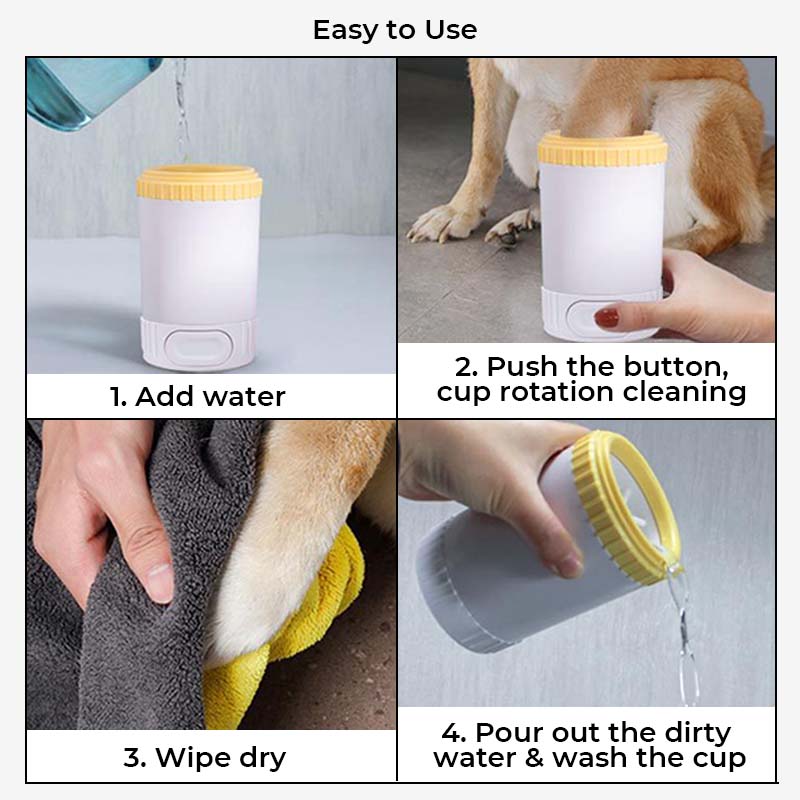 Limpiador de patas de perros portátiles