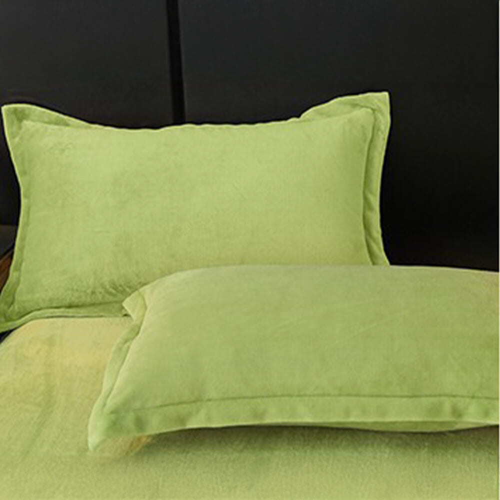 Sólido <tc>Color</tc> Funda protectora de colchón de terciopelo suave y cálido con forma de leche para cama