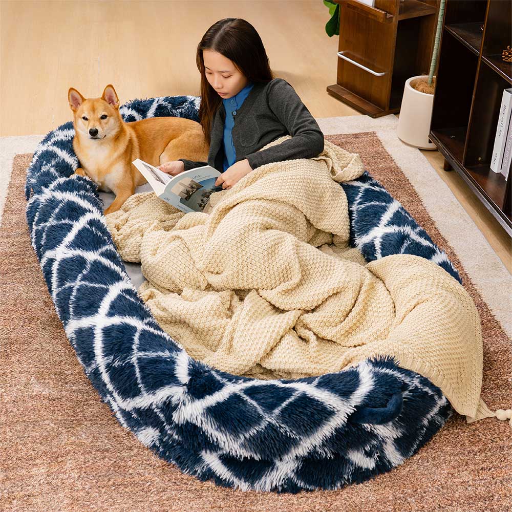 Classico letto per cani da ciambella super grande classico - coccole culla