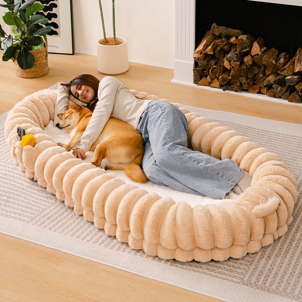 Classico letto per cani da ciambella super grande classico - coccole culla