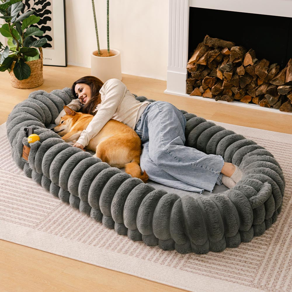 Classico letto per cani da ciambella super grande classico - coccole culla