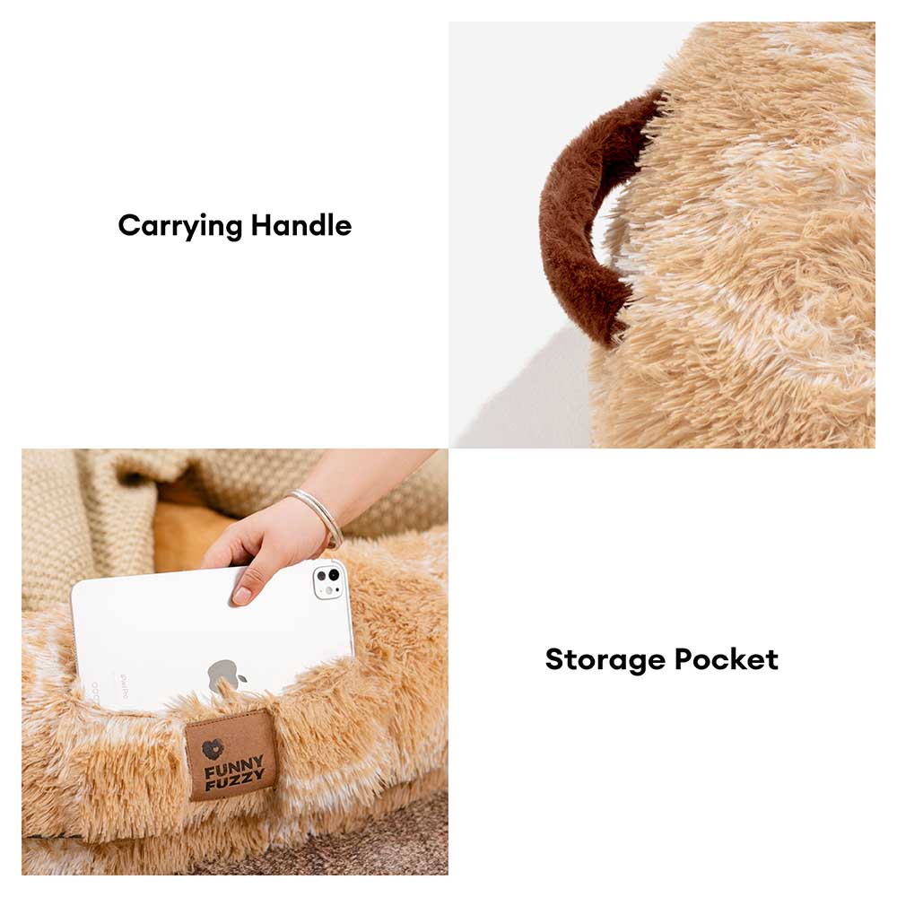 Classico letto per cani da ciambella super grande classico - coccole culla