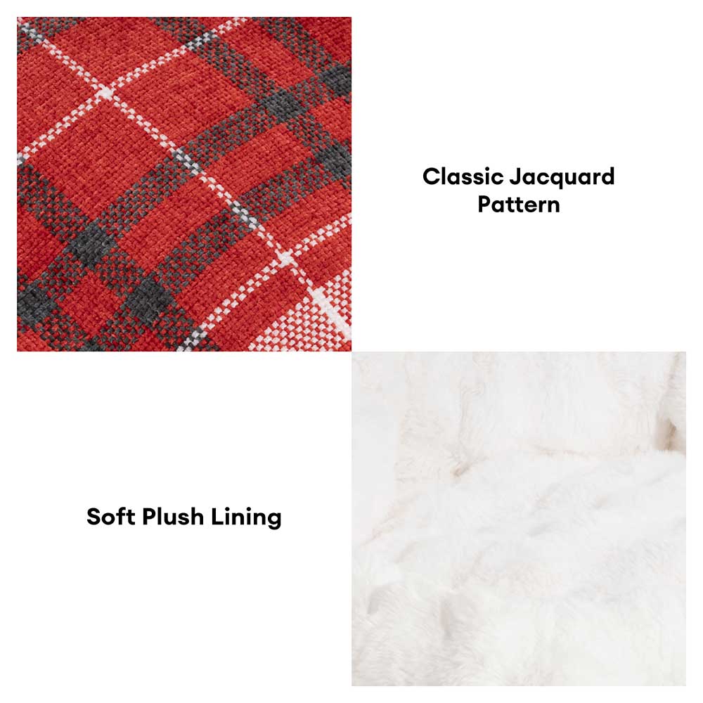 Cama clásica de perros de Donut Jacquard Plush - Snuggle Den