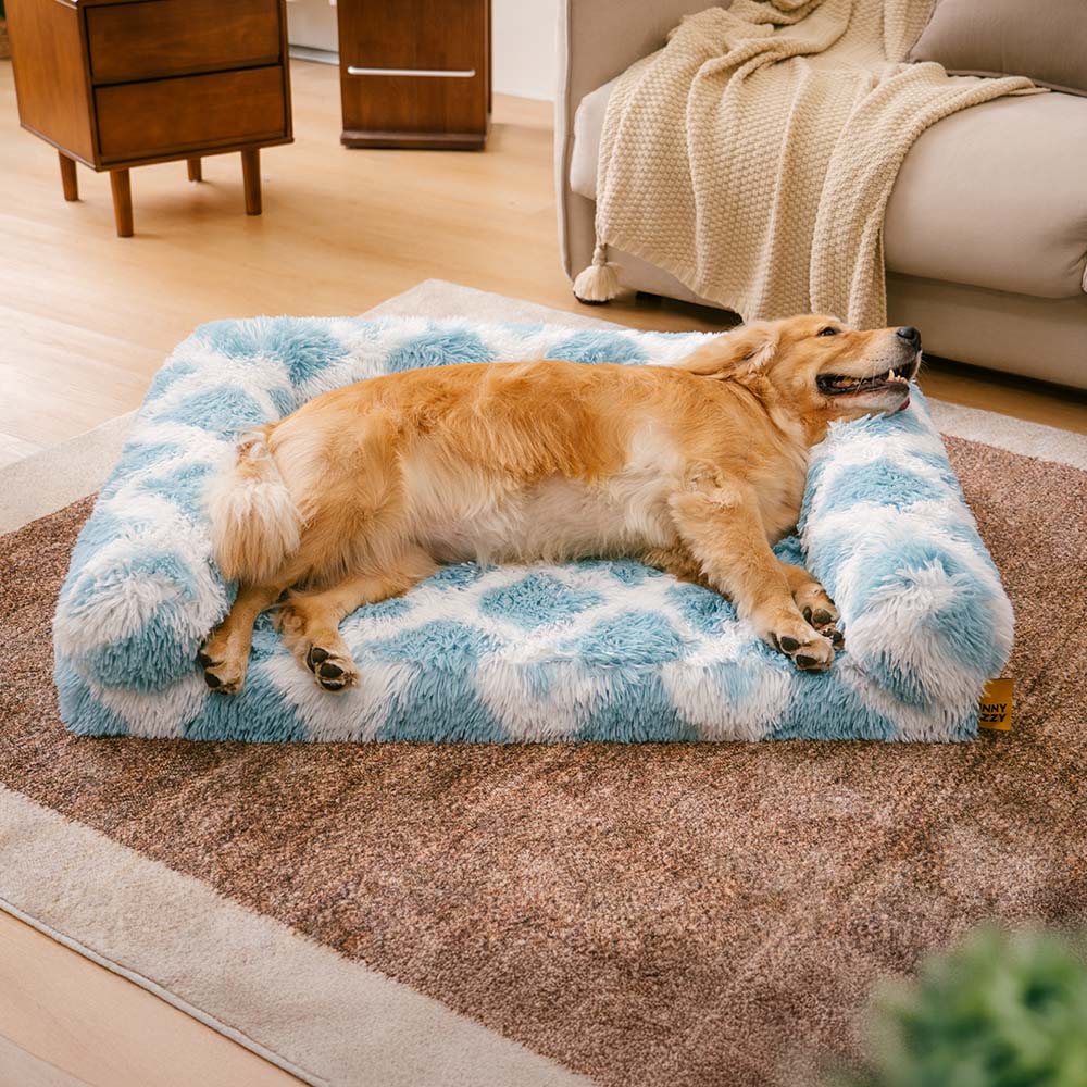 Classic Plaid Orthopedic Orthopedic Bolster Dog Bed Bed - Cozy Comfort