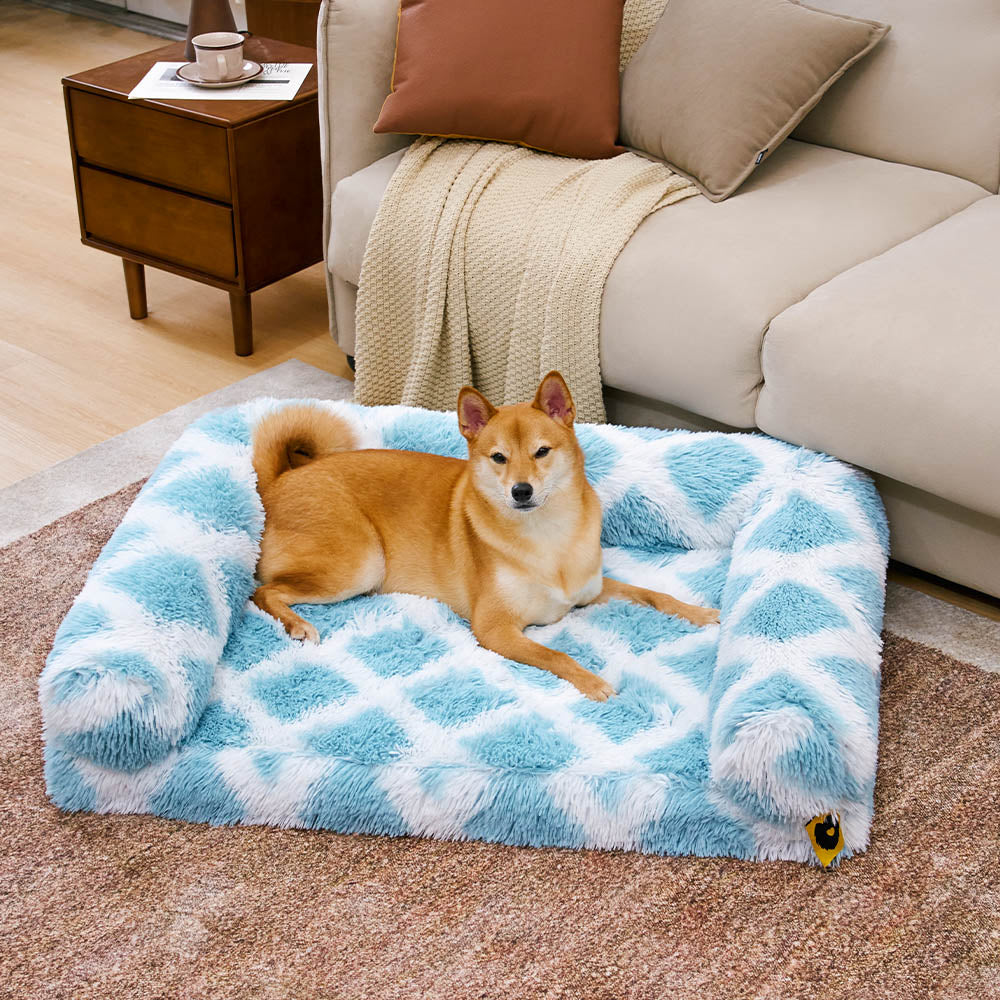 Classic Plaid Orthopedic Orthopedic Bolster Dog Bed Bed - Cozy Comfort