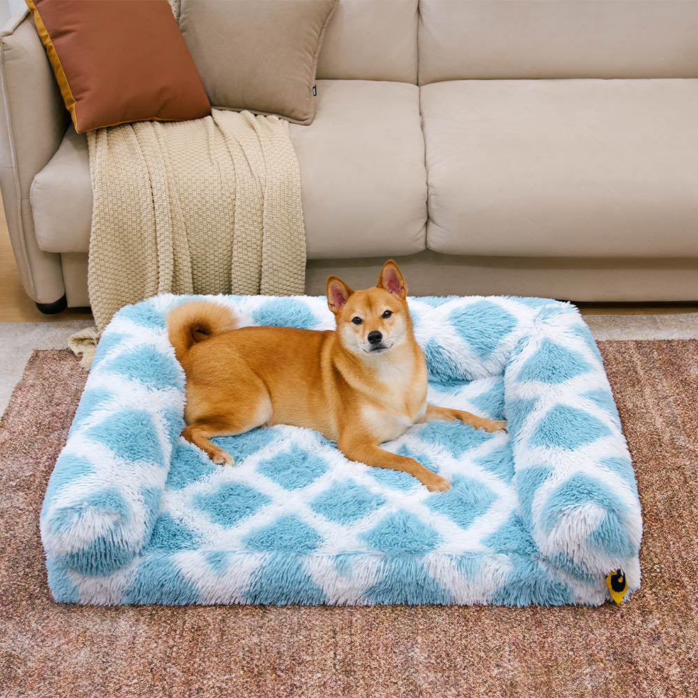 Classic Plaid Orthopedic Orthopedic Bolster Dog Bed Bed - Cozy Comfort