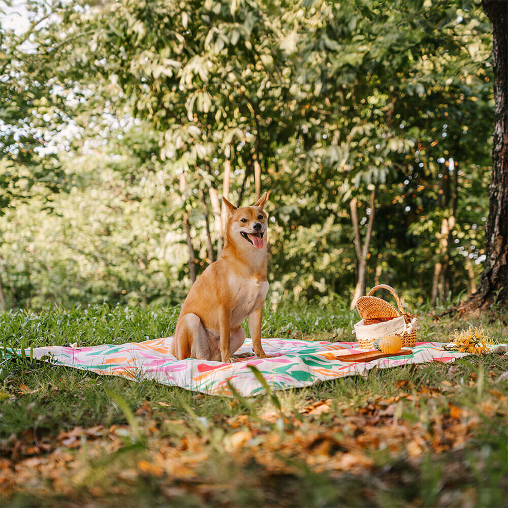 Tropischer Stil – wasserdichter Picknick- und Auto-Rücksitzbezug mit doppeltem Verwendungszweck