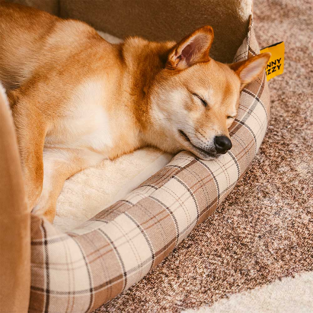 Lit orthopédique pour chien Classical Plaid House - Retraite chaleureuse