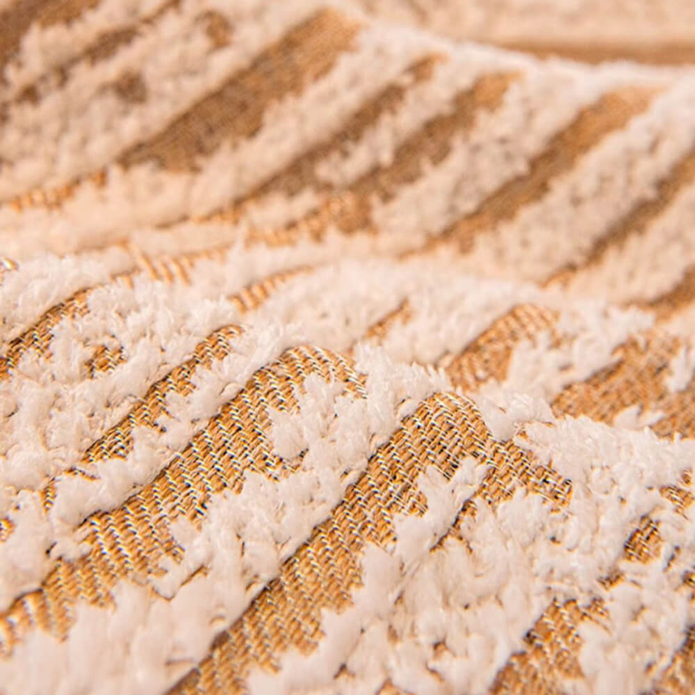 Linee astratte moderne Copertura del divano peluche con bordi ondulati