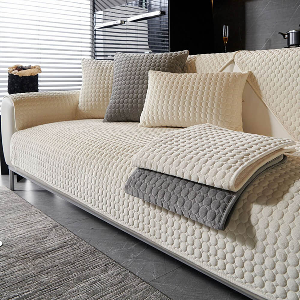 Coperchio di divano traspirante non slip traspirante in pelle scamosciata in pelle scamosciata.