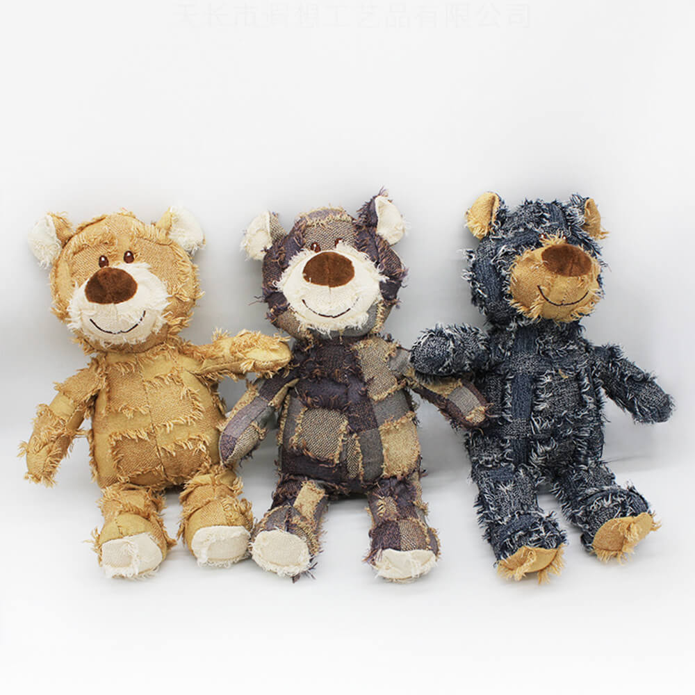 Pelugia rustico peluche durevole masticabile cigolotto cigolio orso