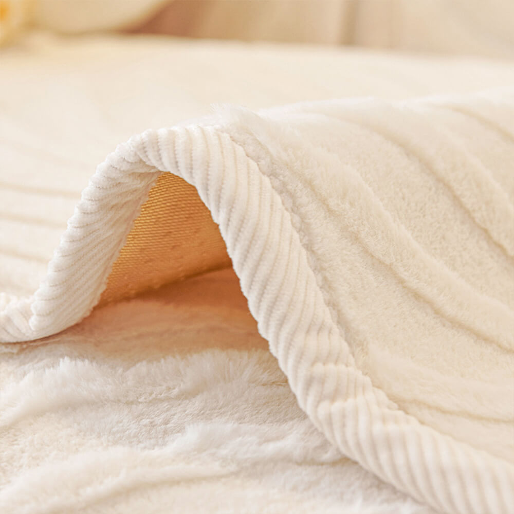 Copertina di divani non slip plush-slip con testure d'onda
