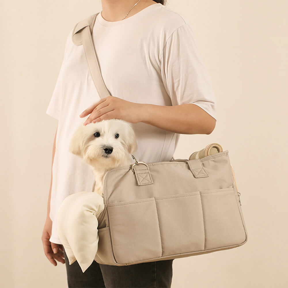 Borsa per trasporto per cani e gatti a corto di viaggi a quadri elegante