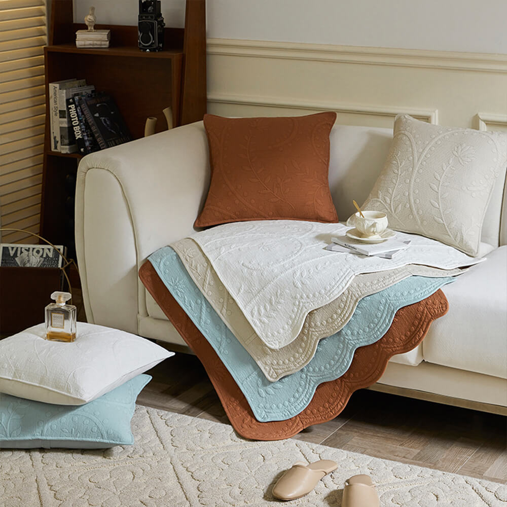 Coperchio di divano traspirato di cotone testuzzato in tessuto Boho