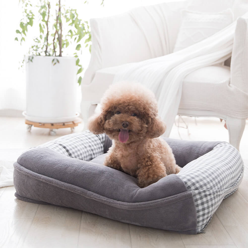Coral Fleece Fleece Waterproof Support Full Support Dog & Cat Bed