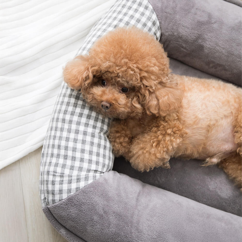 Coral Fleece Fleece Waterproof Support Full Support Dog & Cat Bed