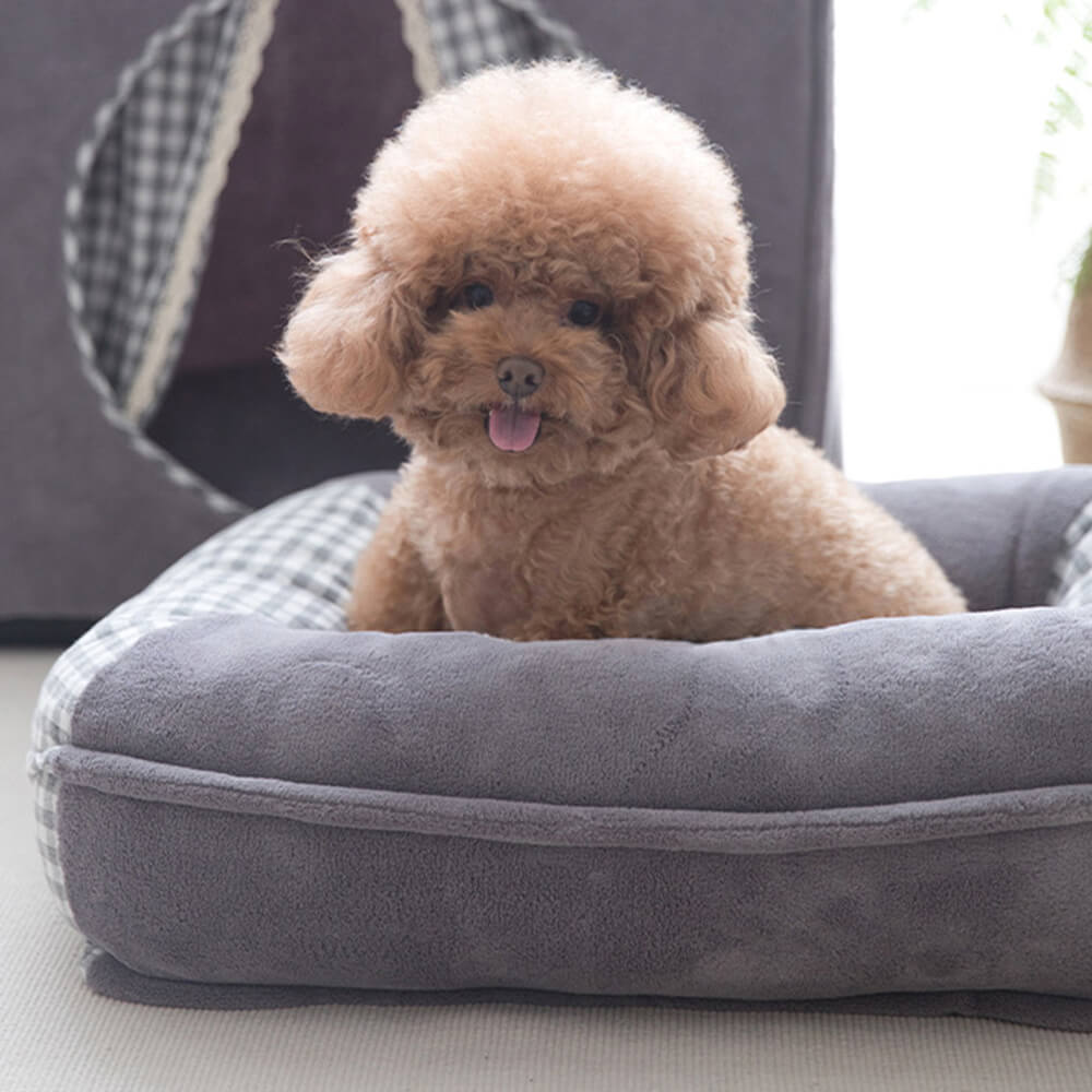 Coral Fleece Fleece Waterproof Support Full Support Dog & Cat Bed
