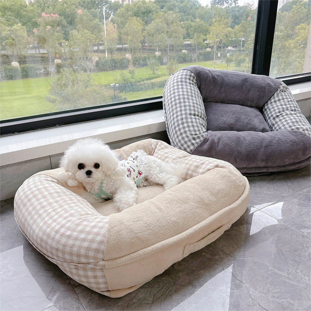 Coral Fleece Fleece Waterproof Support Full Support Dog & Cat Bed