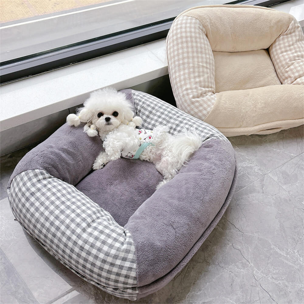 Coral Fleece Fleece Waterproof Support Full Support Dog & Cat Bed