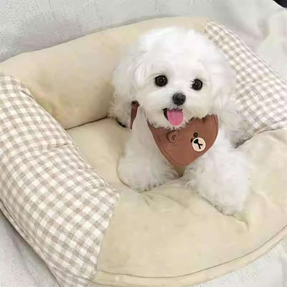 Coral Fleece Fleece Waterproof Support Full Support Dog & Cat Bed
