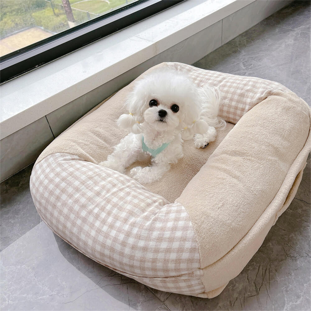 Coral Fleece Fleece Waterproof Support Full Support Dog & Cat Bed