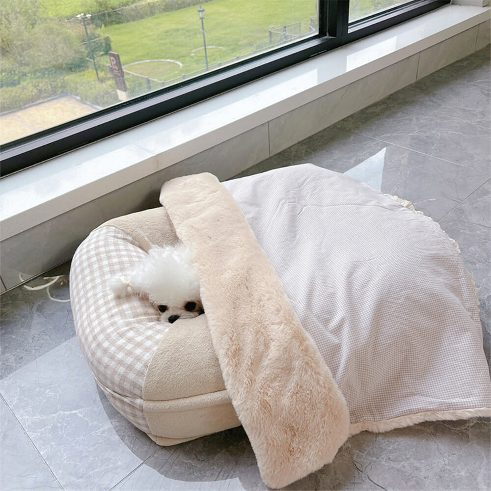 Coral Fleece Fleece Waterproof Support Full Support Dog & Cat Bed