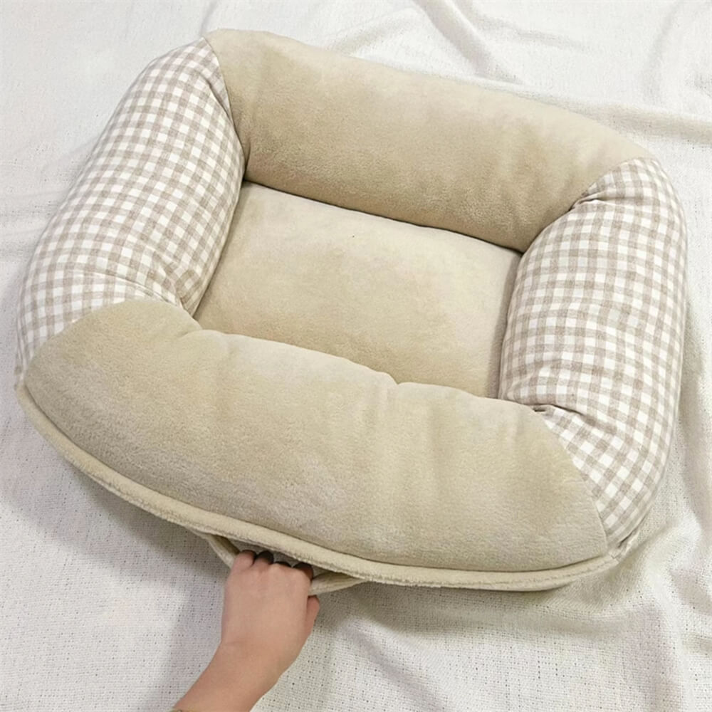 Coral Fleece Fleece Waterproof Support Full Support Dog & Cat Bed