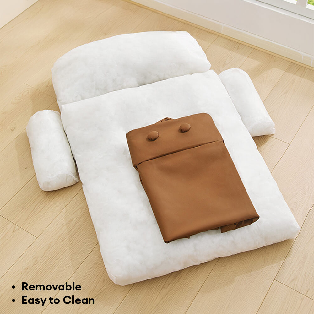 Durable PU Leather Waterproof Scratch-Resistant Large Dog Bed