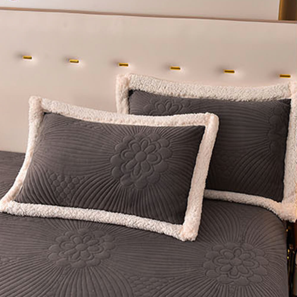 Flanal acolchado acolchado acolchado lecho de lana de leche set