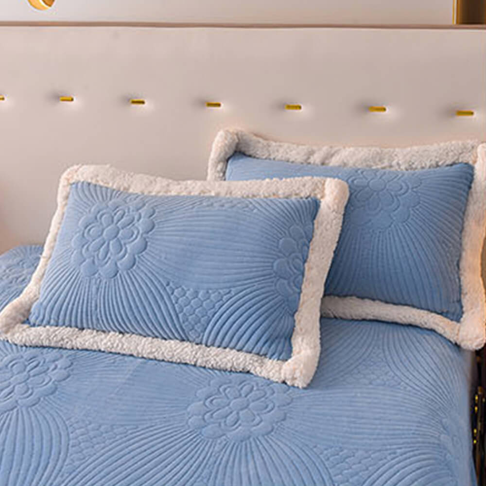 Flanal acolchado acolchado acolchado lecho de lana de leche set