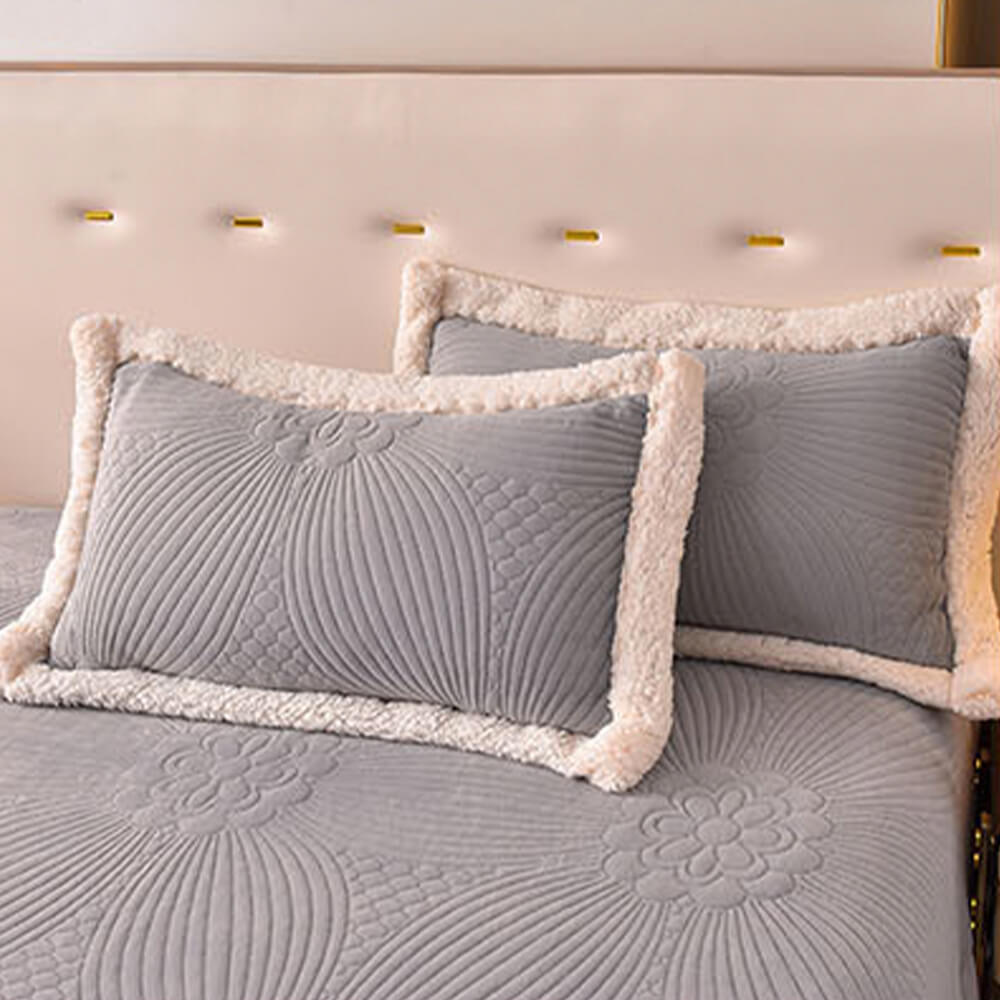 Flanal acolchado acolchado acolchado lecho de lana de leche set