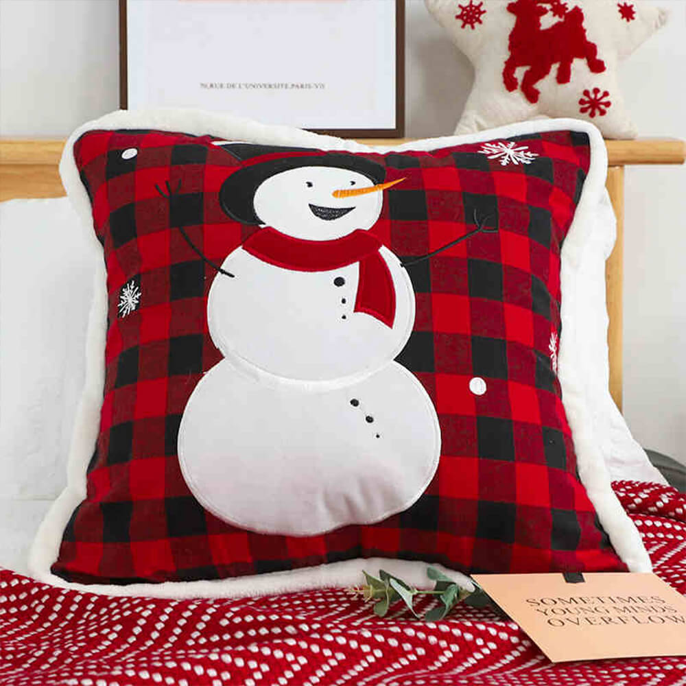 Oreiller décoratif lombaire pour canapé et maison, joyeux noël, vacances