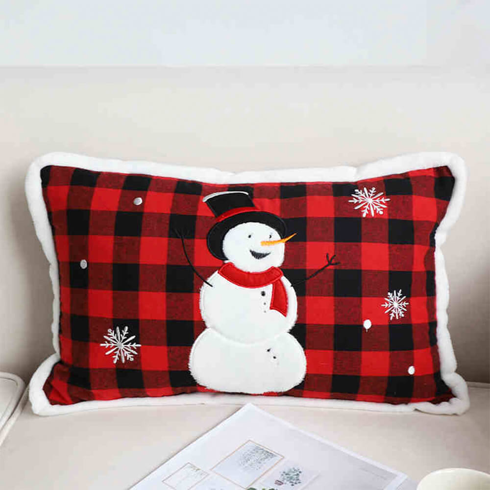 Oreiller décoratif lombaire pour canapé et maison, joyeux noël, vacances