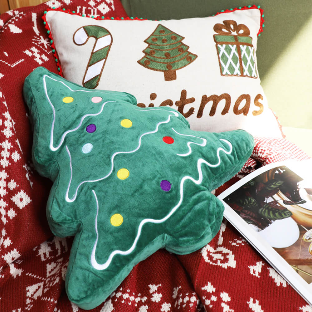Oreiller décoratif lombaire pour canapé et maison, joyeux noël, vacances