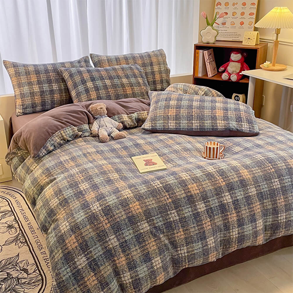 Fashion Floral Stampa latte in velluto Comfort Anti-static Shet