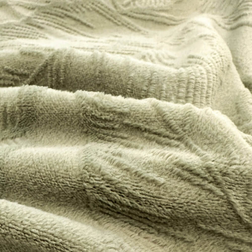 Ensemble de draps en velours de lait chaud gaufré à feuilles naturelles
