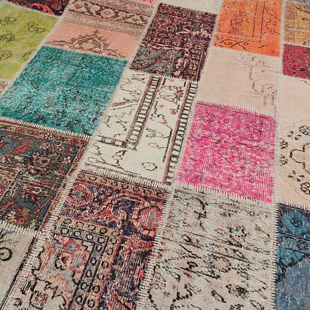 Tapis de décoration d'intérieur antibactérien et résistant aux taches de style exotique persan