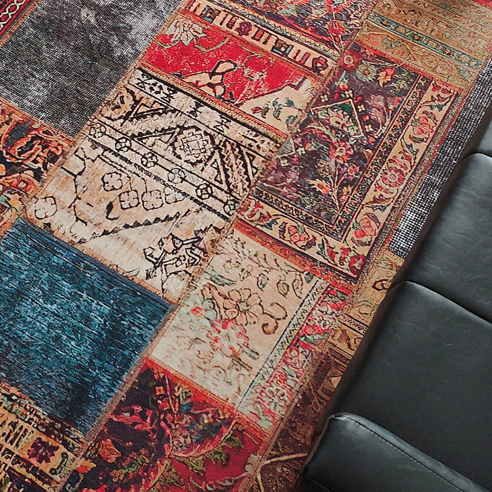 Tapis de décoration d'intérieur antibactérien et résistant aux taches de style exotique persan