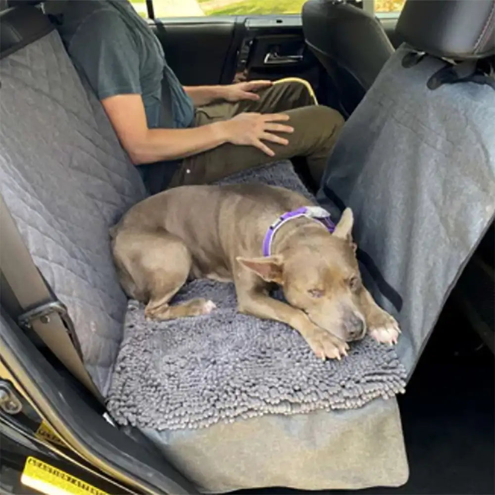 Soft Chenille Waterproof Dirt-Resistant Pet Backseat Protector Hammock Dog Car Seat Cover