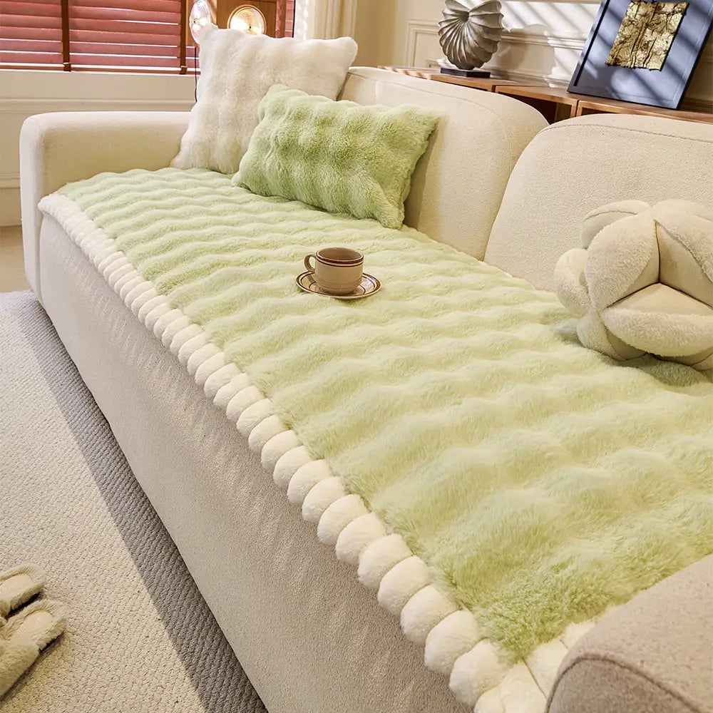 Herringbone chenille elegante decoración de sofá transpirable cubierta de sofá sin deslizamiento