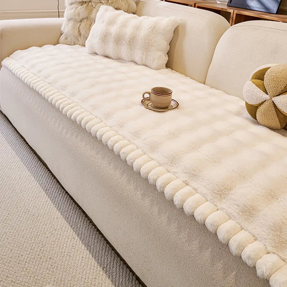 Herringbone chenille elegante decoración de sofá transpirable cubierta de sofá sin deslizamiento