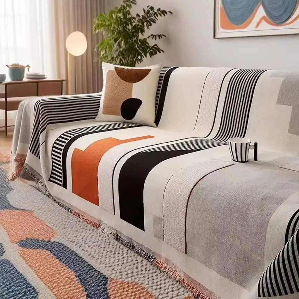 Stripe Art Scratch Scratch Chenille Multifuncional Sofa Protector Couch Cubierta