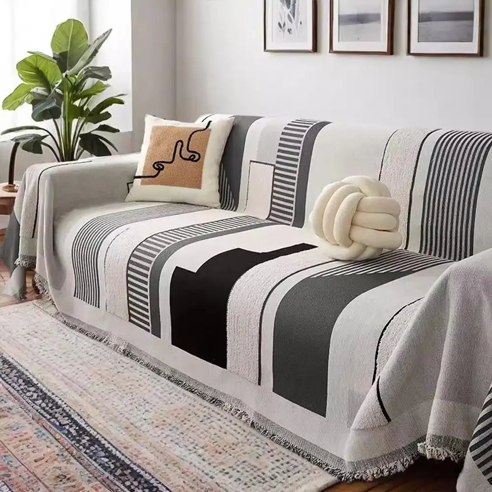 Stripe Art Scratch Scratch Chenille Multifuncional Sofa Protector Couch Cubierta
